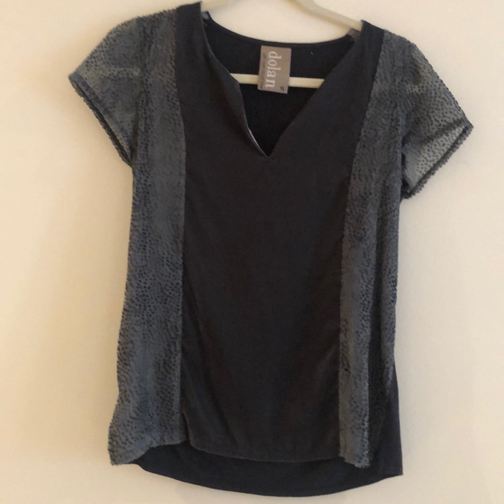 Blue velvet Anthropologie tee XS